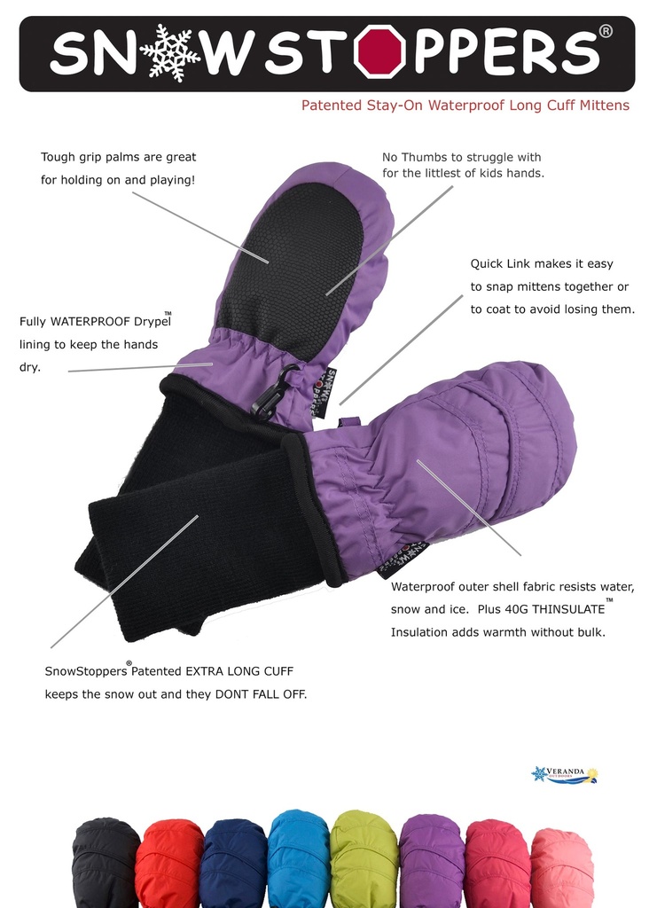 SnowStoppers® Original Extended Cuff Mittens [NM2]