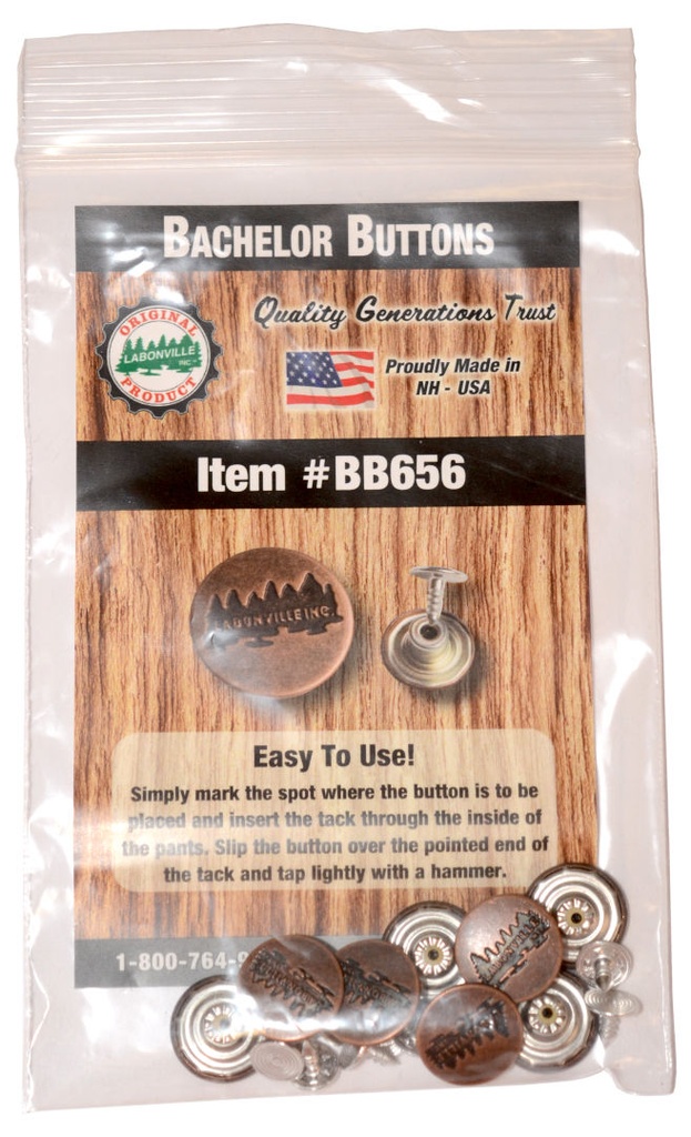 Labonville Replacement Pant Rivets (Bachelor Button Kit) 8 Per Set [BB656]