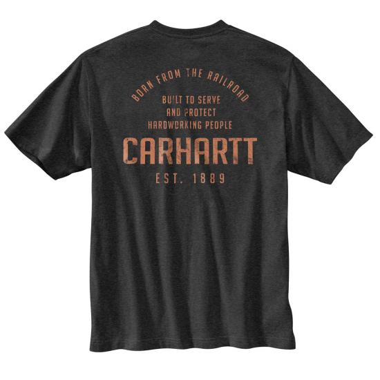 Carhartt Loose Fit Heavyweight Short-Sleeve Pocket Railroad Graphic T-Shirt (#104608)