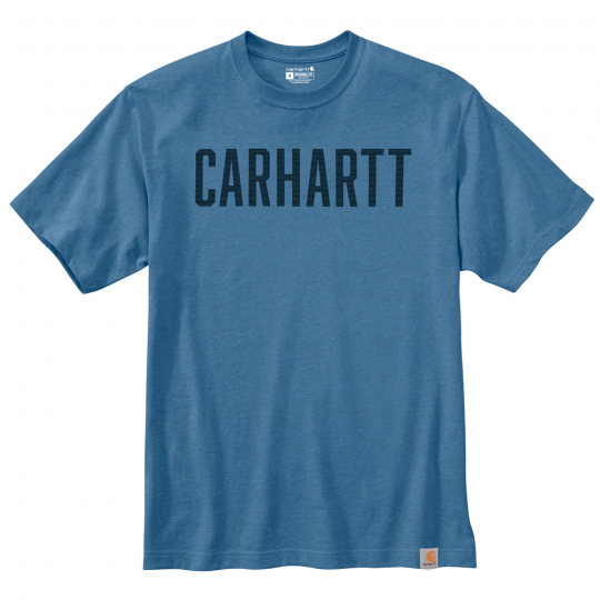 Carhartt Loose Fit Heavyweight Short-Sleeve Block Logo Graphic T-Shirt (#104609)