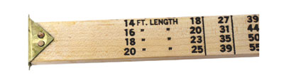 Labonville - International Scale Log Rule with Brass Tip | 1/4"x36" [951LRBTIS]