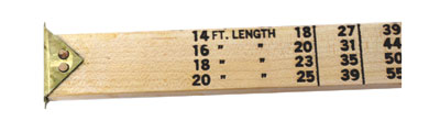Labonville International Scale Log Rule with Brass Tip | 1/4"x36" [951LRBTIS]