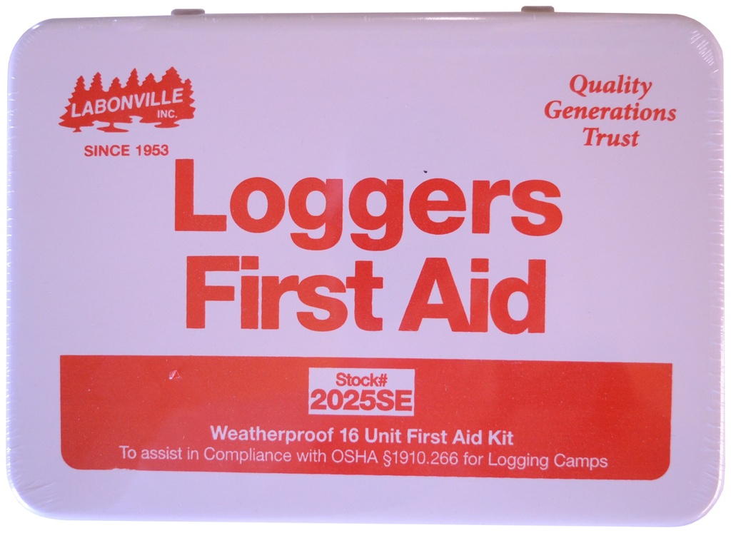 Labonville 16 Unit Weatherproof Loggers First-Aid Kit | Assists in OSHA 1910.266 Compliance [2025SE]