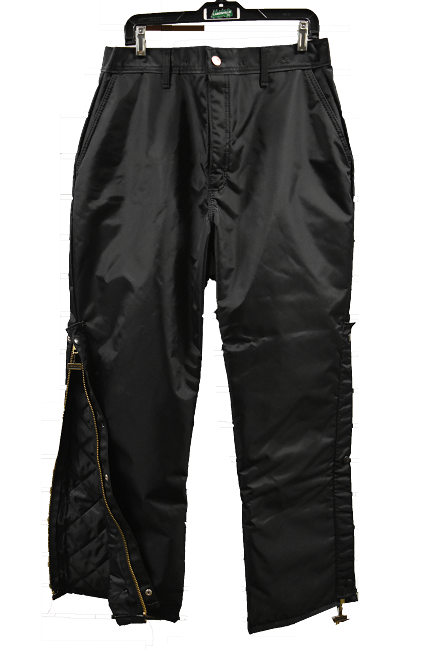 Labonville Pant Lined Black Nylon w/Zippers (#WN400Z)