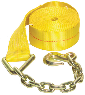Tiedown Strap W/tail Chain And Grab Hook (3"x30')
