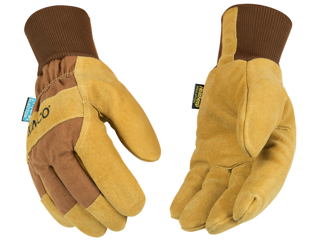 Kinco - Hydroflector™ Lined Waterproof Suede Pigskin Palm With Knit Wrist [1958kwp]