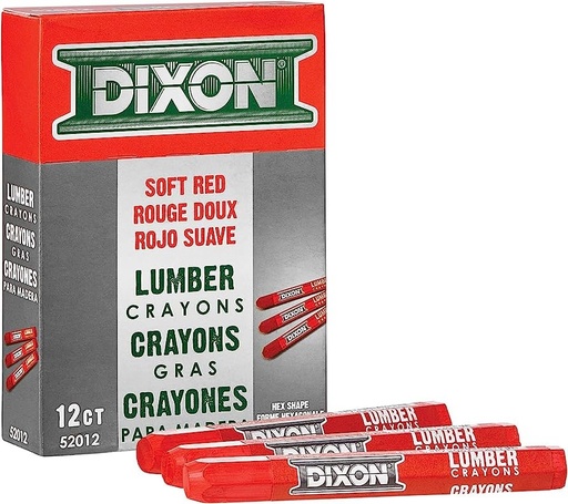 [52012] Dixon Soft Lumber Marking Crayon | Red [52012]