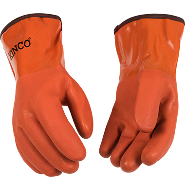 [8182] Kinco - 12” Lined Sandy Finish Pvc Gauntlet [8182]