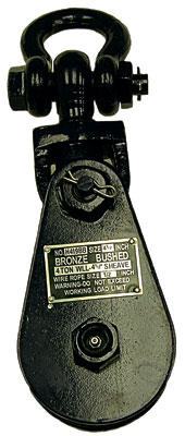 [6ISW2T] Tow Snatch Block 2 Ton, 3" Sheave W/Swivel Shackle