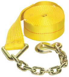 [330C] Tiedown Strap W/tail Chain And Grab Hook (3"x30')