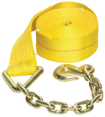 [430C] Tiedown Strap W/tail Chain And Grab Hook (4"x30')