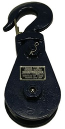 [6I4T4] 4 Ton Tow Snatch Block 4.5" Sheave W/latched Swivel Hooks